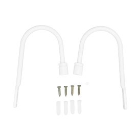 2Pcs Curtain Holdbacks U Shape Carbon Steel High Hardness Powder Coated Curtain Tiebacks for Family Office Hotel