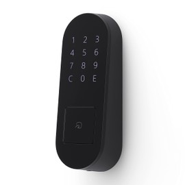 Qrio Pad Curio Pad, Black, Locked with PIN or Card, Smart Lock, Smart Home, AppleWatch, Alexa, GoogleHome, Entryway, Door Lock, Auto-Lock, Auto-Lock, Hands-free Unlocking, Retrofitting, No Construction Required, Security Prevention, Smartphone, Double-Si
