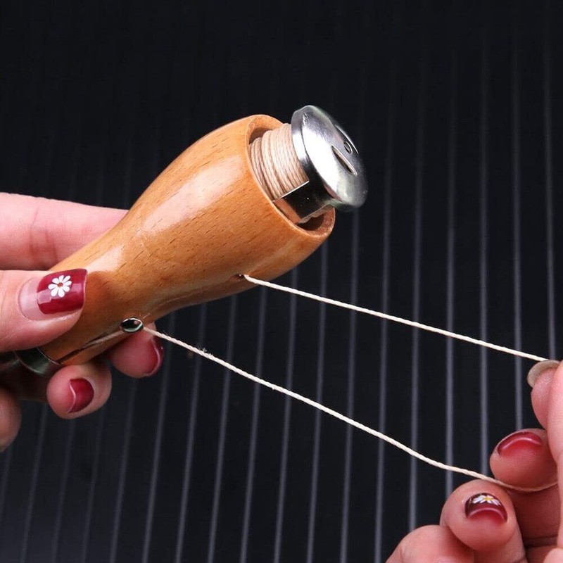 Leather Sewing Awl Thread Kit with Waxed Thread Manual Speedy
