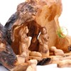 Nativity Scene Set Carved Inside on an Olive Tree Branch