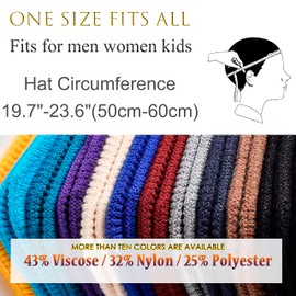 HiRui - Gorros de punto para invierno, gorros para los oídos, para hombres, mujeres y niños, Azul marino, Talla única