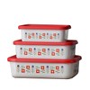 Fuji Hollow Mesa Shallow Shaped Square Container, Red, S, M,