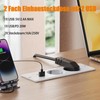 TANXIS Tischplatte Versenkbare Steckdose mit 1 USB und 1 Type-C,