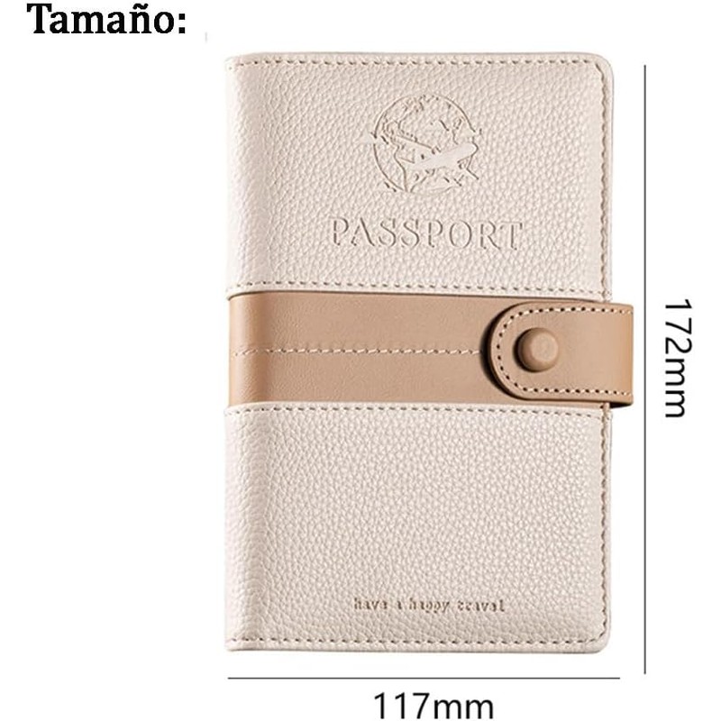 Lumbor37 Funda para Pasaporte, Cartera con Bloqueo Rfid Caja de