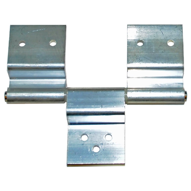 (2) Offset Aluminum 3 Leaf Trailer Cabinet Compartment Door Hinges/Aluminum
