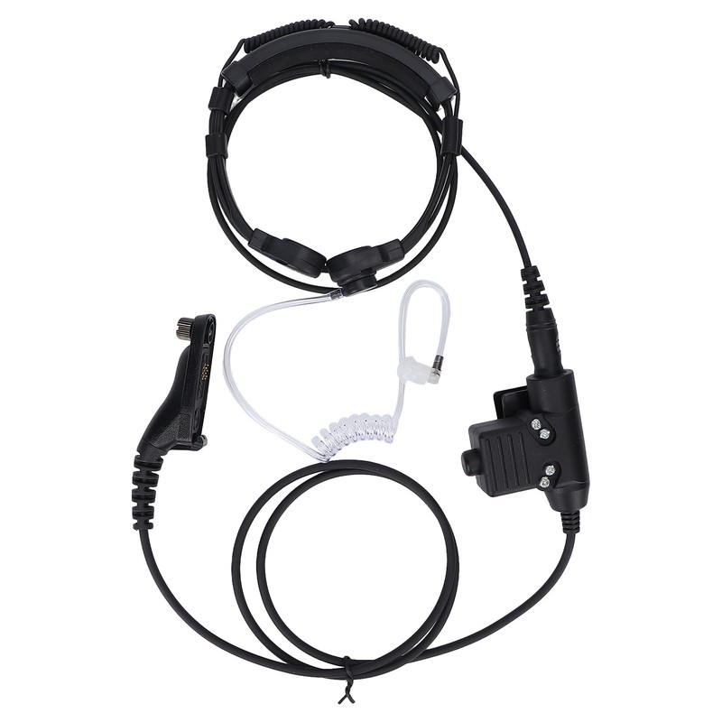 7.1mm Throat Mic Earpiece Retractable Walkie Talkie Headset with U94
