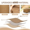 NEXCOVER Square Fire Pit Cover - Waterproof 600D Heavy Duty
