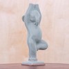 NOVICA Elephant Tree Pose Celadon Ceramic Figurine