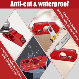 Motorcycle Lock Anti Theft Heavy Duty, Motorcycle Handlebar & Brake Lock with Helmet Lock, Bike Lock, Universal for All Bike Motorcycle Red