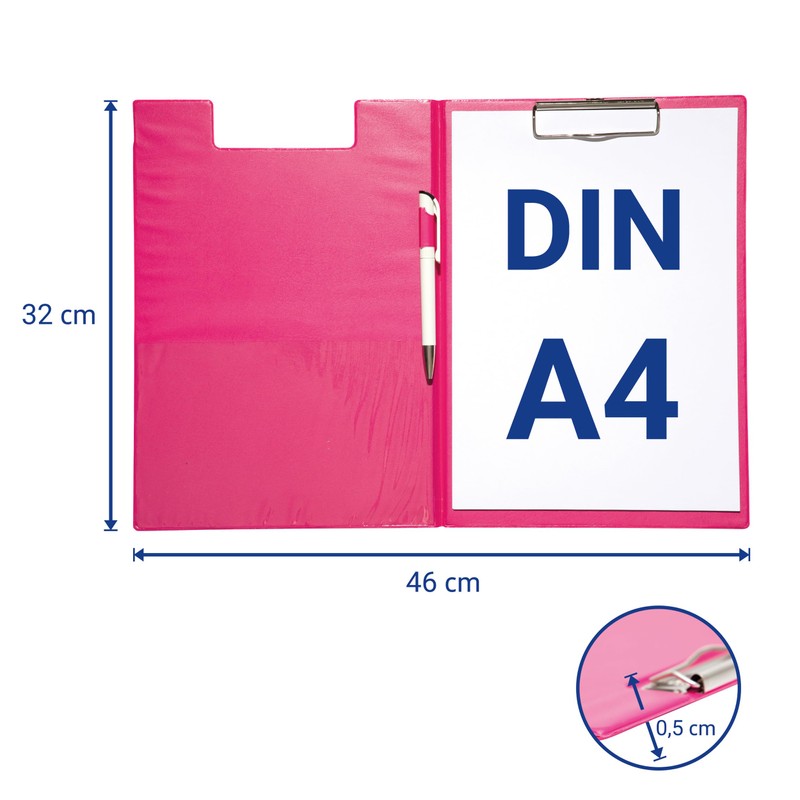 Maul 2339222 Clipboard Folder A4 Portrait with Retractable Suspension Eyelet