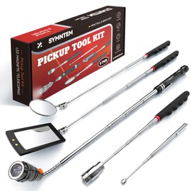 Telescoping Magnetic Pick Up Tool Set, Christmas Gifts for Men, Extendable Magnet Flashlight with Inspection Mirror, Flexible LED Flashlight, Stocking Stuffers for Men,Cool Gadget Gifts for Women