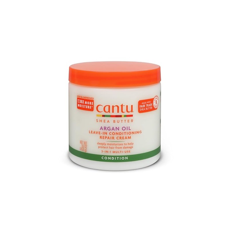 Cantu Argan Oil Leave in Conditioning Repair Cream, 16 Ounce