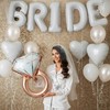 White Bridal Shower party decorations with pearl balloons Bridal Veil