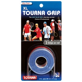 Unique Tourna Blau Overgrip (Pack of 3) - Blue, One Size/X-Large