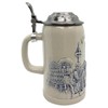 Beer Stein Munich Beer Wagon Stoneware Lidded Beer Mug by