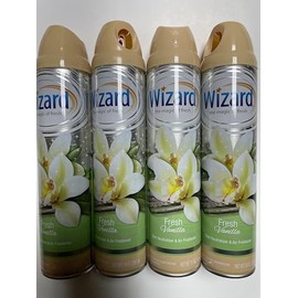 Wizard The Magic of Fresh | Odor Neutralizer & Air Freshener - 10 Oz. Fresh vanilla (Pack of 4) (Packaging May Vary)