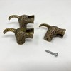 Dog Tail in Antique Brass Metal Drawer Knob or Hook