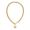 AOLIMI 18K Gold Plated Star Pendant Necklace for Women Chunky