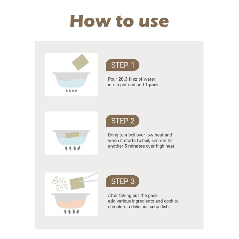 Jeju Island Radish, Korean Dried Seafood Mixed Dashi Pack (15g×27