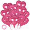 12 Pcs Pink Heart Balloons,18 inch Heart Shape Foil Balloons