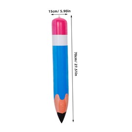 LIFKOME 7pcs Inflatable PVC Pencil Back to School Classroom Decoration Easy to Hang Jumbo Blow Up Pencil Balloons in Colors for Party and Educational Props