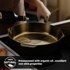iLiving Seasoned Modern Heirloom Mirror Polished Cast Iron Skillet Pan