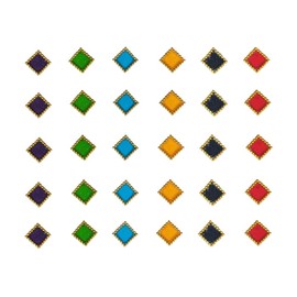 Comet Busters Multicolor Square Bindi