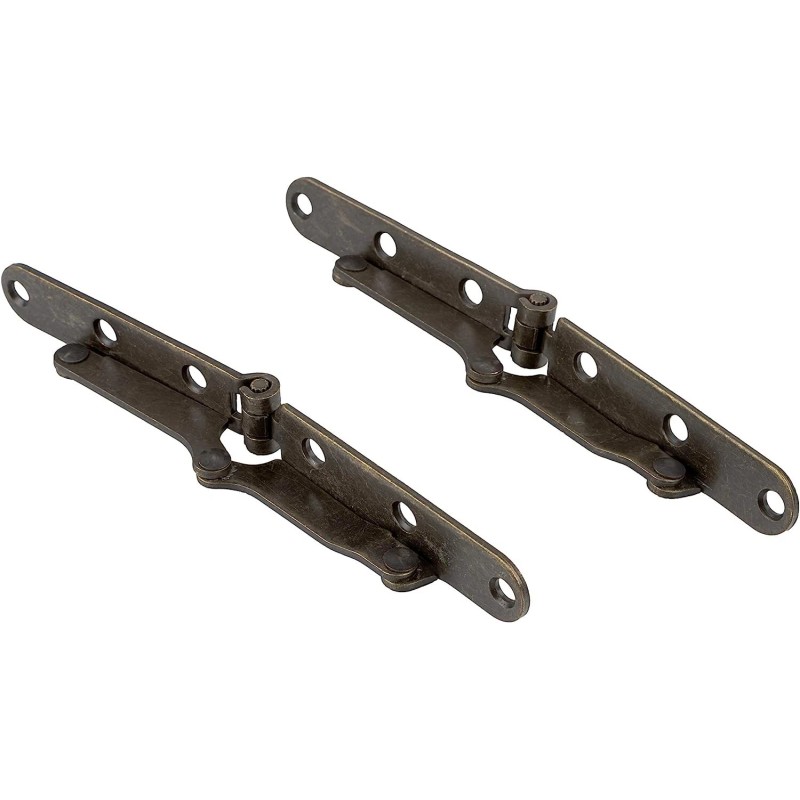 Antique Brass Plated Drop Front Desk Support Hinges | 7