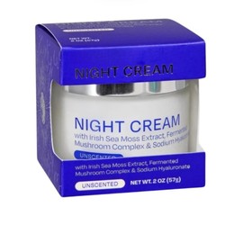 Night Cream with Irish Sea Moss Extract, Fermented Mushroom Complex, Unscented, 2 oz