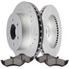 ECCPP D820-7616 5382 Front 2pcs Brake Rotors + 4pcs Pads