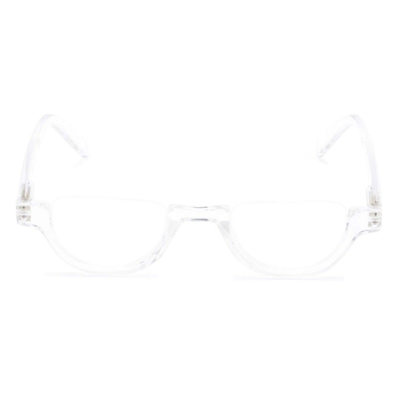 The Shay Colorful Semi-Rimless Half Reader Reading Glasses, 2.00 Clear
