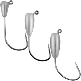 OROOTL Fishing Jig Head Hooks, 12pcs Fishing Swimbait Jig Hooks for Bass Water Drop Tube Jig Hooks Saltwater Freshwater Fishing 1/8oz 1/4oz 3/8oz