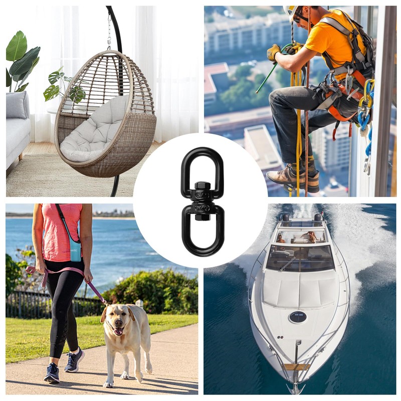 Antrader M5 Double Ended Swivel Eye Hook,6Pcs Eye to Eye