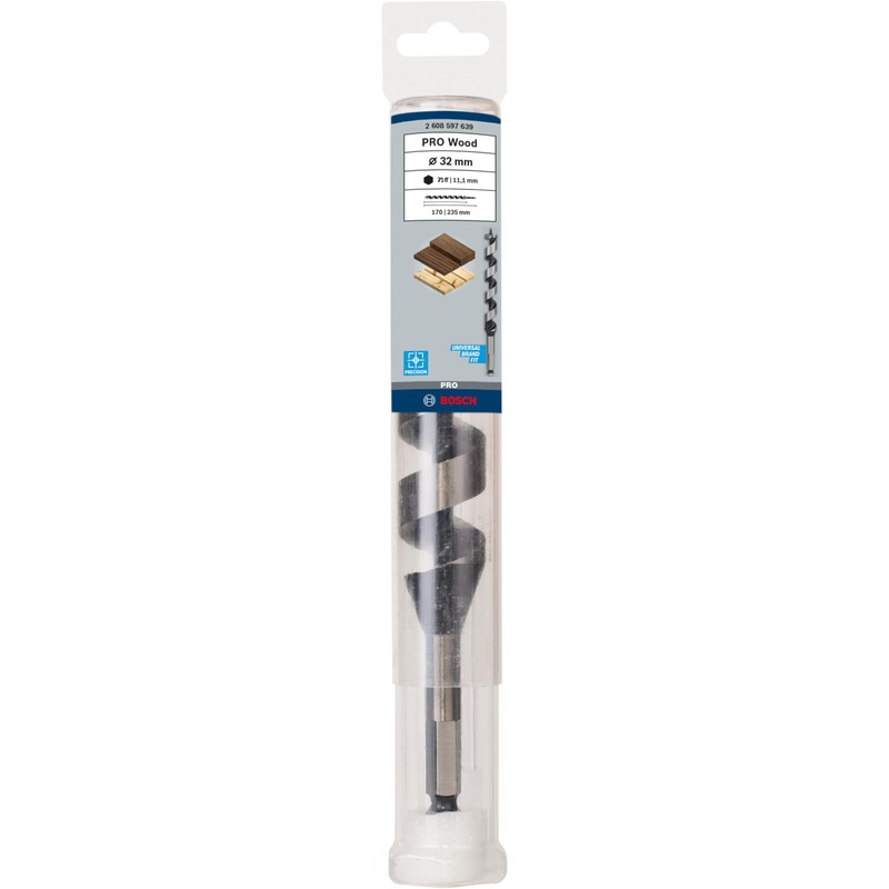 Bosch 1 x PRO Wood Auger Drill Bit (for Softwood,