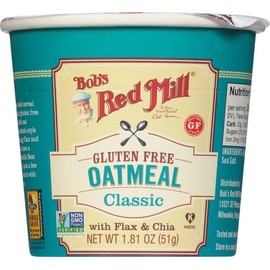 Bob's Red Mill Bob's Red Mill Classic Oatmeal Cup, 1 cup (Pack of 1) - Non GMO, Gluten Free, Organic, Whole Grain, Vegan, Kosher
