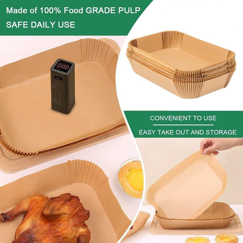 ZXMGG Pack of 100 Airfryer Inserts for Ninja Double Stack