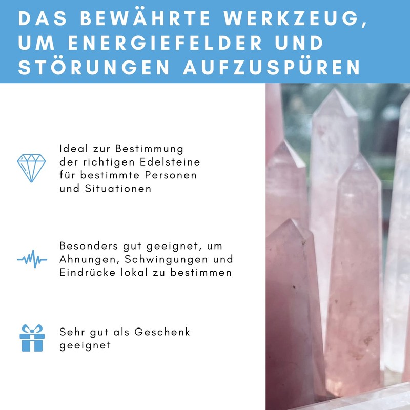 Rose Quartz Crystal One-Hand Rod - Tensor - Rod of