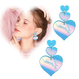 Album Song Title Earrings for Women, Inspired Earrings Gifts for Music Lover Singer Fans, Heart Shape Earrings Gifts for Girls Girlfriends