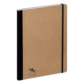 Pagna Notebook A4 Pure, Recyclable Kraft Paper Cover with Embossing, 192 Pages of Squared Paper