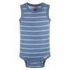 Gerber Baby Boys Multi-Pack Sleeveless Onesies Bodysuit Blue Stripe 18