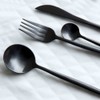 Flatware Set, Matte Black Silverware Set, AOOSY Heavy Solid 20-Piece