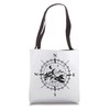 Compass Hiker Hiking Mountain Lover Adventure Outdoors Tote Bag