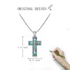 Abalone Cross Necklace for Women Sterling Silver Cross Pendant Jewelry