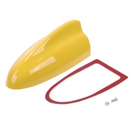 VekAuto Shark Fin Antenna Cover, AM/FM Signal Roof Aerial Universal for Car Auto SUV Truck Offroad ABS Material with Adhesive Base Yellow