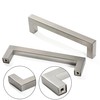 Redunest Cabinet Pulls Brushed Nickel Cabinet Handles Square Drawer Pulls,