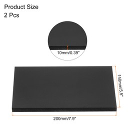 sourcing map 2pcs Leather Craft Punching Pad, Stamping Mat Board Tool for Leather Punch Cutting Hole,Nylon, Black, 140x200x10mm / 5.5x7.9x0.39 Inch