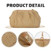 Fecialy Straw Clutch Handbag for Women Summer Beach Bag Dumpling