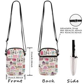 WCGXKO Girls Night Out Bunco Canvas Crossbody Bag Bunco Bag Gift for Bunco Player (Bunco Cr CA)