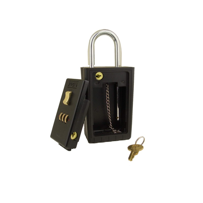 NU-SET Lock | 3-Number Combination Lock Box | Keyed Shackle