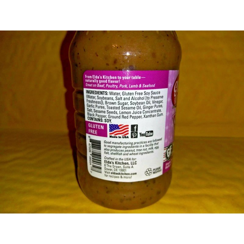 ELDA'S KITCHEN KOREAN STYLE SESAME ALL NATURAL COOKING GRILLING SAUCE